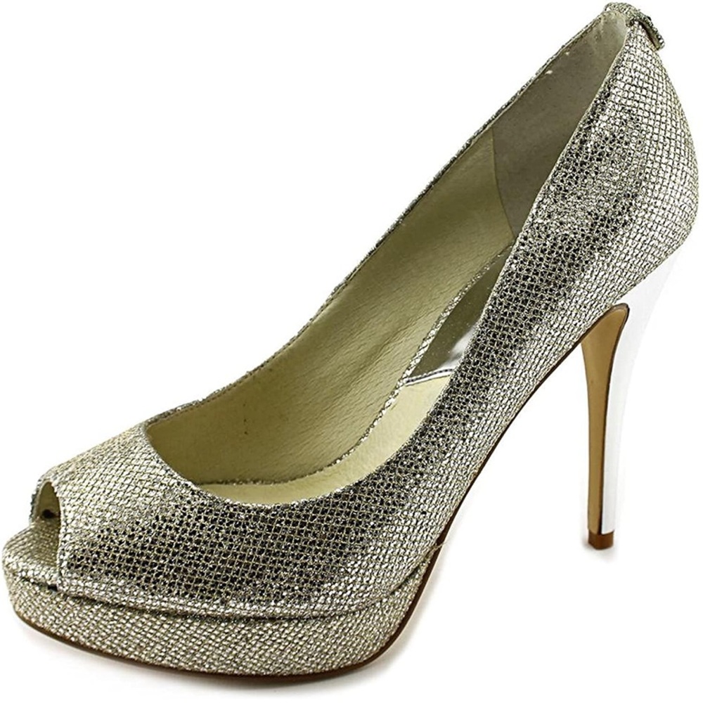 Michael Kors York Platform Silver Glitter
